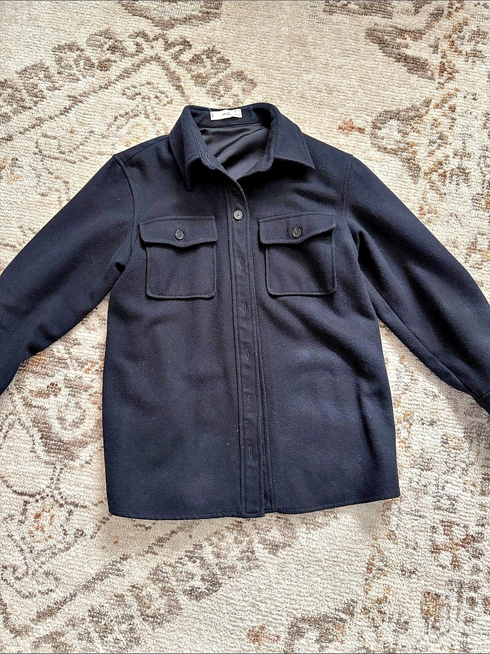MANGO Utility Jacket in Black Size XS